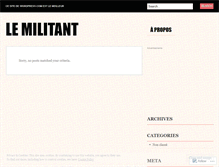 Tablet Screenshot of lemilitantblog.wordpress.com