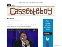 Tablet Screenshot of cassetteboy.wordpress.com