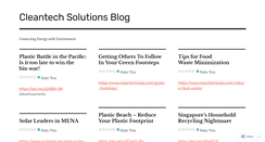 Desktop Screenshot of cleantechsolutions.wordpress.com