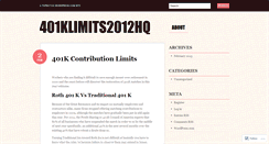 Desktop Screenshot of 401klimits2012hq.wordpress.com