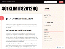 Tablet Screenshot of 401klimits2012hq.wordpress.com