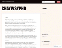 Tablet Screenshot of chaywsypho.wordpress.com