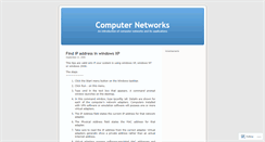 Desktop Screenshot of computernetworks4u.wordpress.com