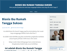 Tablet Screenshot of bisnisiburumahtanggasukses.wordpress.com