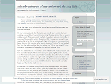Tablet Screenshot of misadventuresofmyakwarddatinglife.wordpress.com