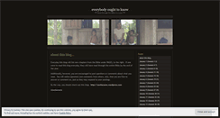 Desktop Screenshot of everybodyoughttoknow.wordpress.com