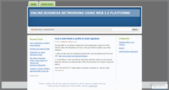 Desktop Screenshot of onlinebusinessnetworkingweb20.wordpress.com