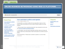 Tablet Screenshot of onlinebusinessnetworkingweb20.wordpress.com