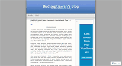 Desktop Screenshot of budiseptiawan.wordpress.com