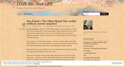 Desktop Screenshot of lovelifelovelife.wordpress.com