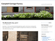 Tablet Screenshot of campbellcarriagefactory.wordpress.com