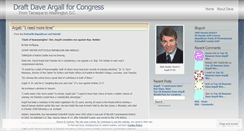 Desktop Screenshot of draftdaveargallforcongress.wordpress.com