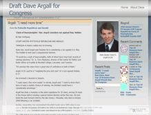 Tablet Screenshot of draftdaveargallforcongress.wordpress.com