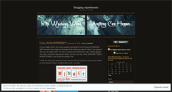 Desktop Screenshot of bloggingexperiments.wordpress.com