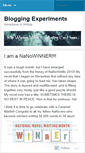 Mobile Screenshot of bloggingexperiments.wordpress.com