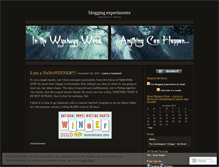 Tablet Screenshot of bloggingexperiments.wordpress.com