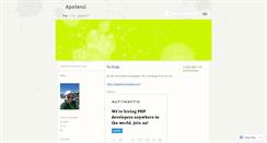 Desktop Screenshot of apeland.wordpress.com