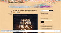Desktop Screenshot of inspirationaldaily.wordpress.com