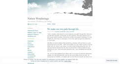 Desktop Screenshot of naturewonderings.wordpress.com