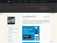 Tablet Screenshot of debtntaxes.wordpress.com
