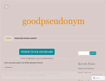 Tablet Screenshot of goodpseudonym.wordpress.com