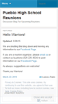 Mobile Screenshot of phsreunions.wordpress.com