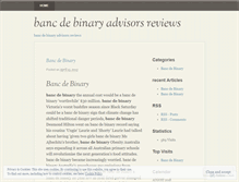 Tablet Screenshot of news.bancdebinaryadvisorsreviews.wordpress.com