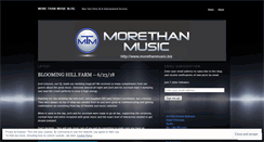 Desktop Screenshot of morethanmusicny.wordpress.com