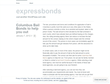 Tablet Screenshot of expressbonds.wordpress.com