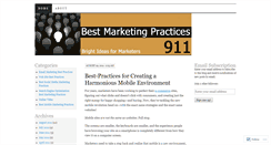 Desktop Screenshot of bestmarketingpractices911.wordpress.com