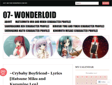 Tablet Screenshot of 07wonderloid.wordpress.com