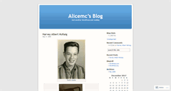 Desktop Screenshot of alicemc.wordpress.com