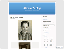 Tablet Screenshot of alicemc.wordpress.com