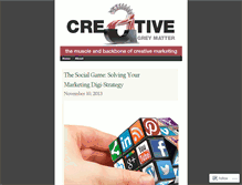Tablet Screenshot of creativegreymatter.wordpress.com
