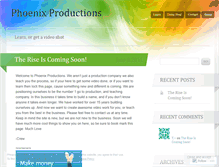 Tablet Screenshot of phoenixrisesproductions.wordpress.com