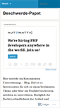 Mobile Screenshot of beschwerdepapst.wordpress.com