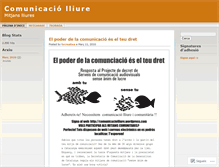 Tablet Screenshot of comunicaciolliure.wordpress.com