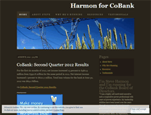 Tablet Screenshot of harmonforcobank.wordpress.com