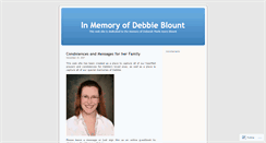 Desktop Screenshot of debbieblountmemorial.wordpress.com