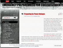 Tablet Screenshot of emergencyprep4students.wordpress.com