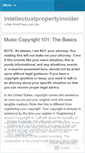 Mobile Screenshot of intellectualpropertyinsider.wordpress.com