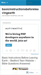 Mobile Screenshot of basicinstructionsbeforeleavingearth.wordpress.com