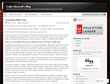 Tablet Screenshot of colinmaxwell.wordpress.com