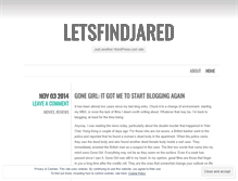 Tablet Screenshot of letsfindjared.wordpress.com