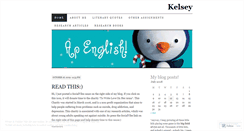 Desktop Screenshot of kelseysenglish.wordpress.com