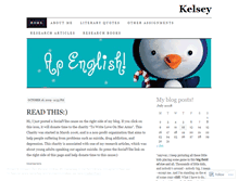 Tablet Screenshot of kelseysenglish.wordpress.com