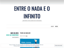 Tablet Screenshot of entreonadaeoinfinito.wordpress.com