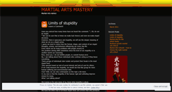 Desktop Screenshot of martialartsmastery.wordpress.com