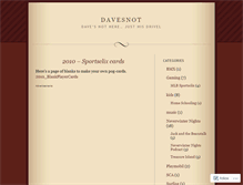 Tablet Screenshot of davesnot.wordpress.com