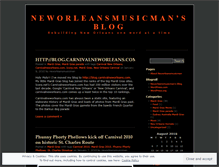 Tablet Screenshot of neworleansmusicman.wordpress.com